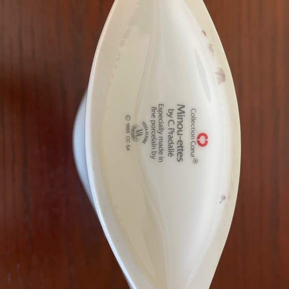 Minou-ettes By C. Pradalie Green Eyed Cat Vase 6” Tall - Picture 4 of 4